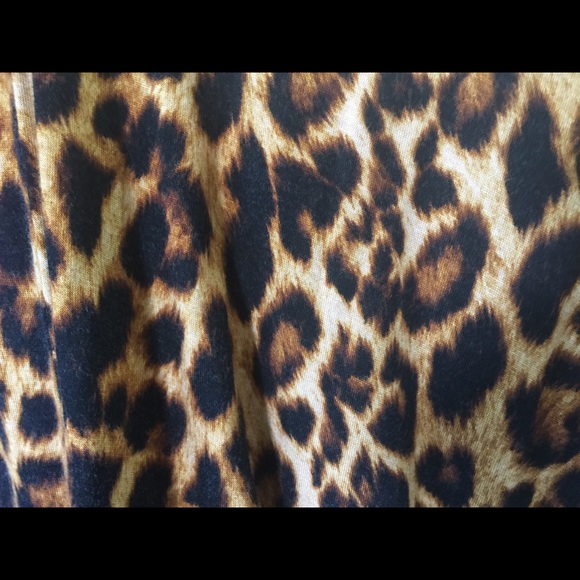 Leopard print ankle length cardigan / duster - Picture 6 of 9